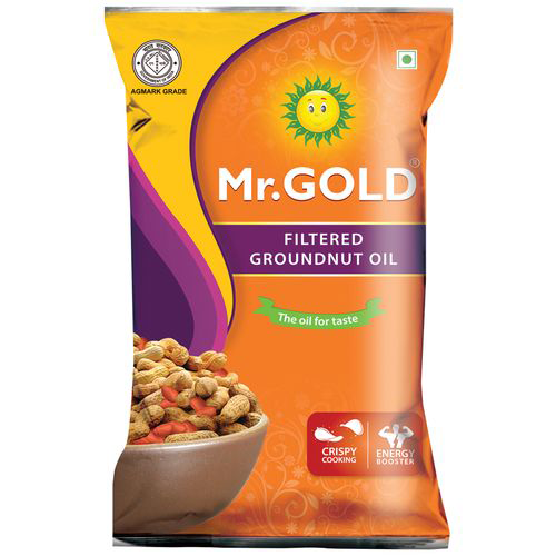 Mr. Gold Groundnut Oil, 1 L Pouch