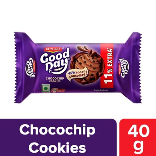 Britannia Good Day - Chocochip Cookies, Teatime Snack, 40 G